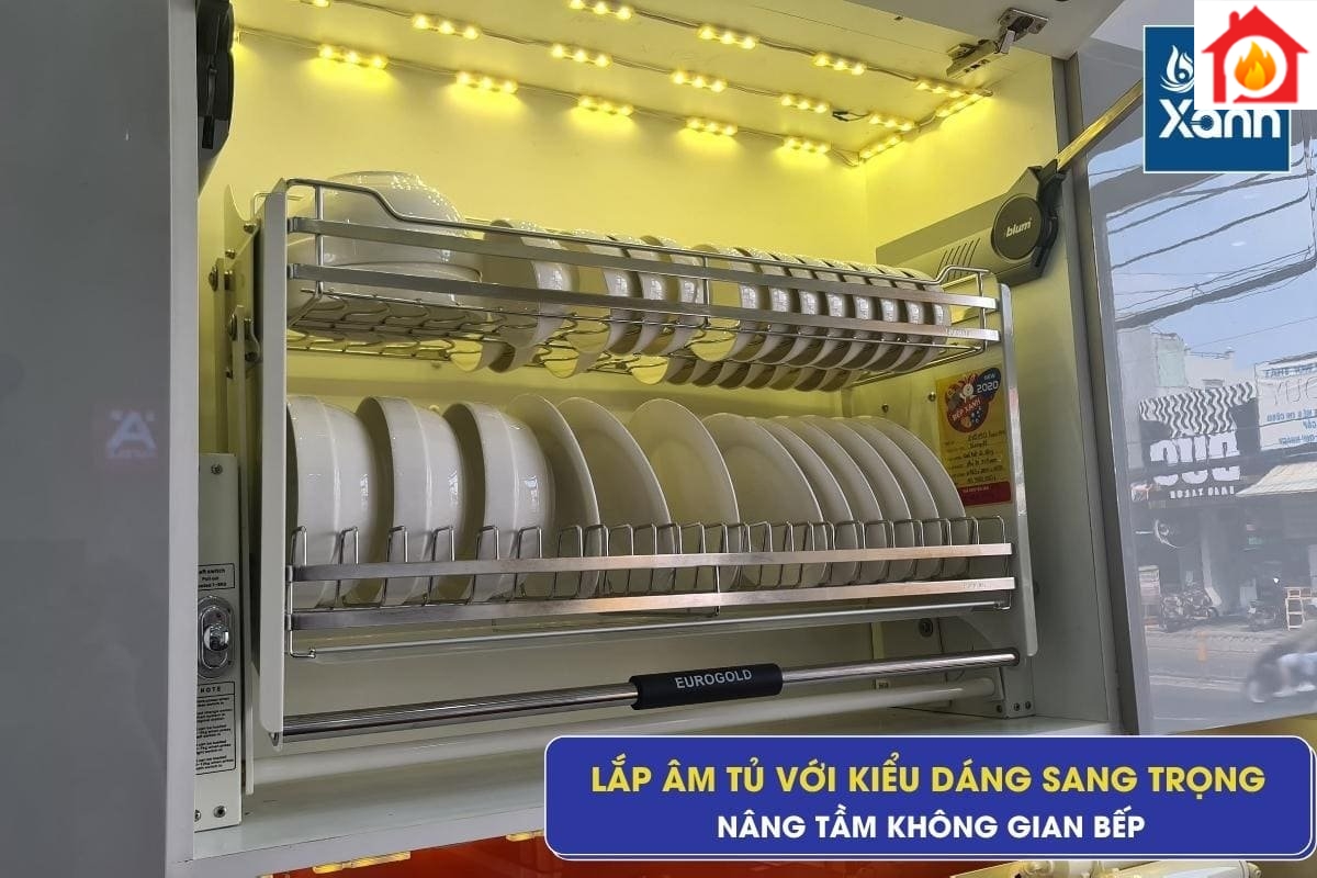 Giá bát EVI180 lắp âm tủ hiện đại