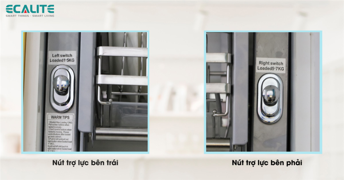 Hỗ trợ tải trọng đến 12kg Hỗ trợ tải trọng đến 12kg