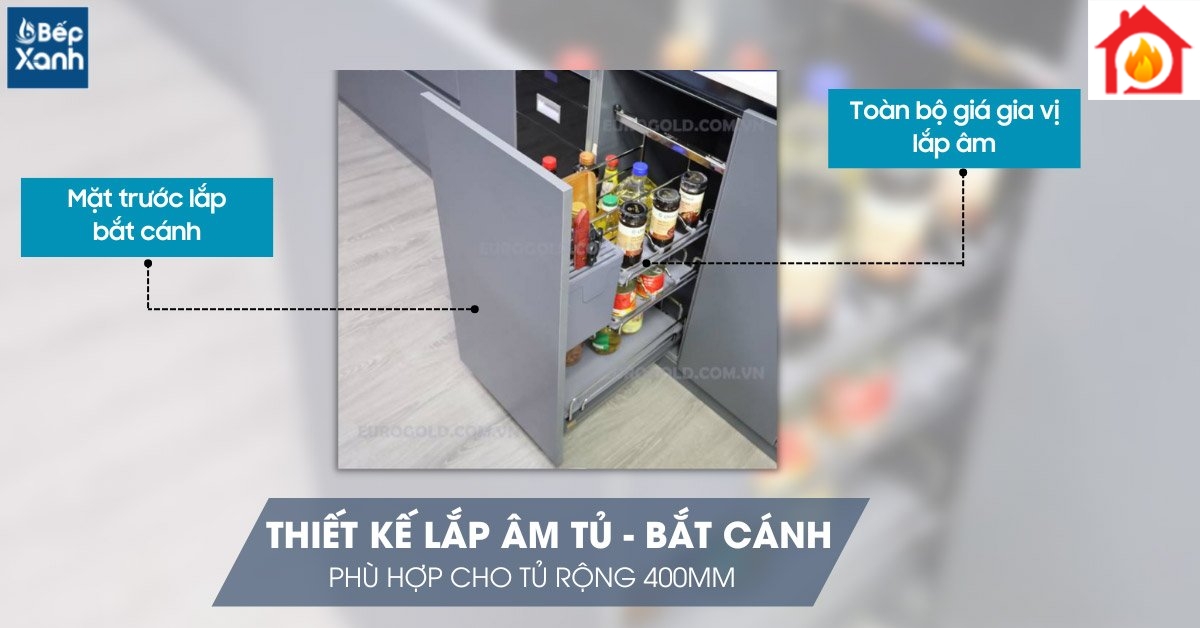Thiết kế lắp âm tủ hiện đại
