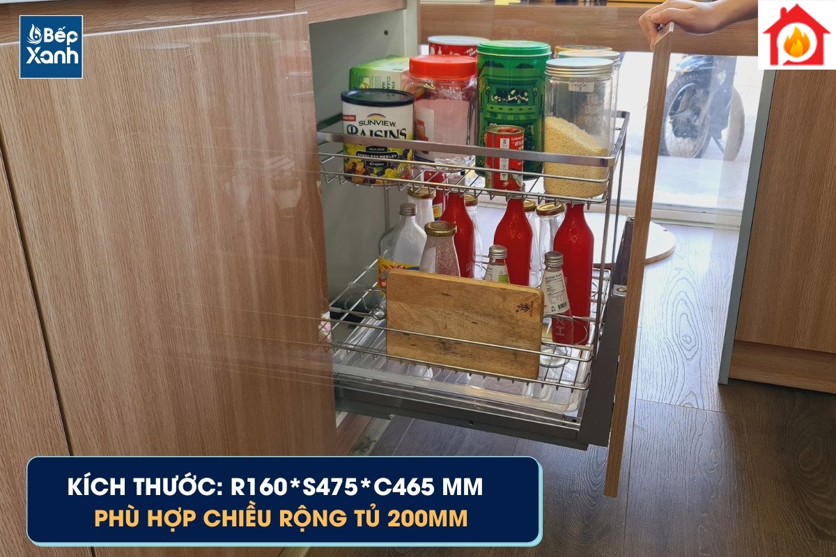 Kích thước giá gia vị Eurogold EP20B