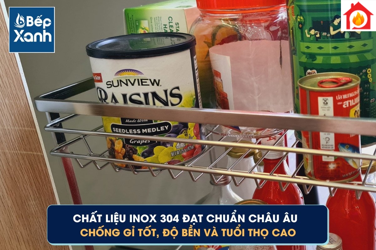 Chất liệu inox 304 bền bỉ