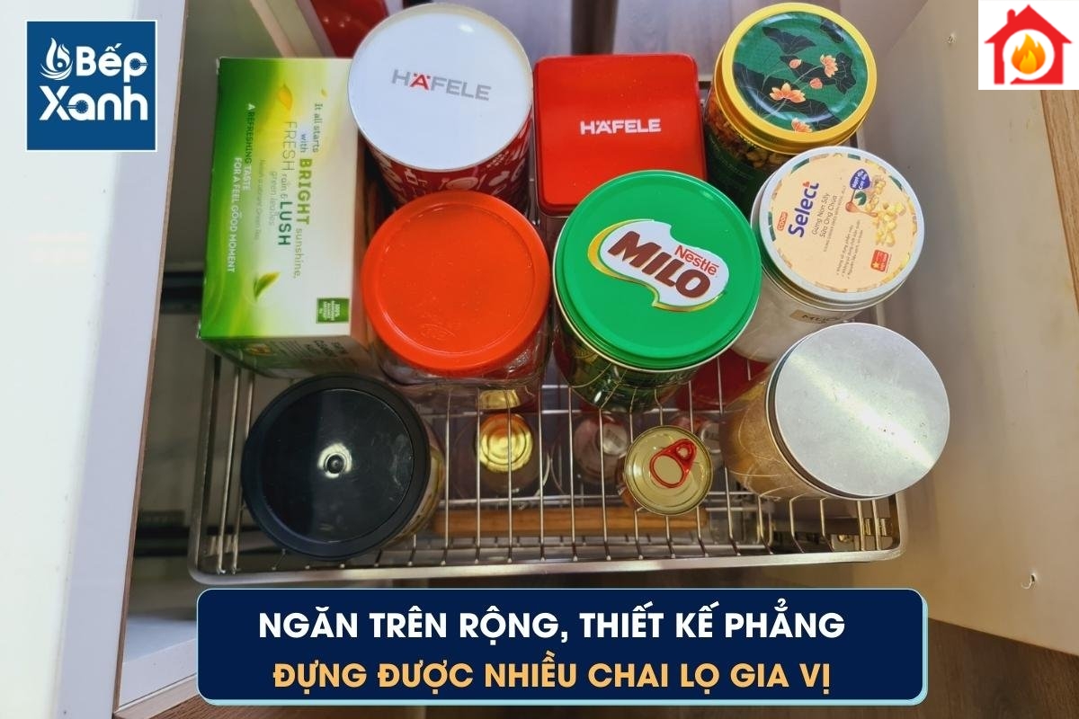 Ngăn trên giá giá vị inox 304