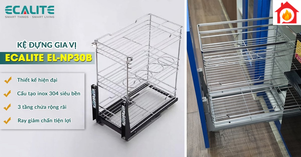 Kệ đựng gia vị Ecalite EL-NP30B