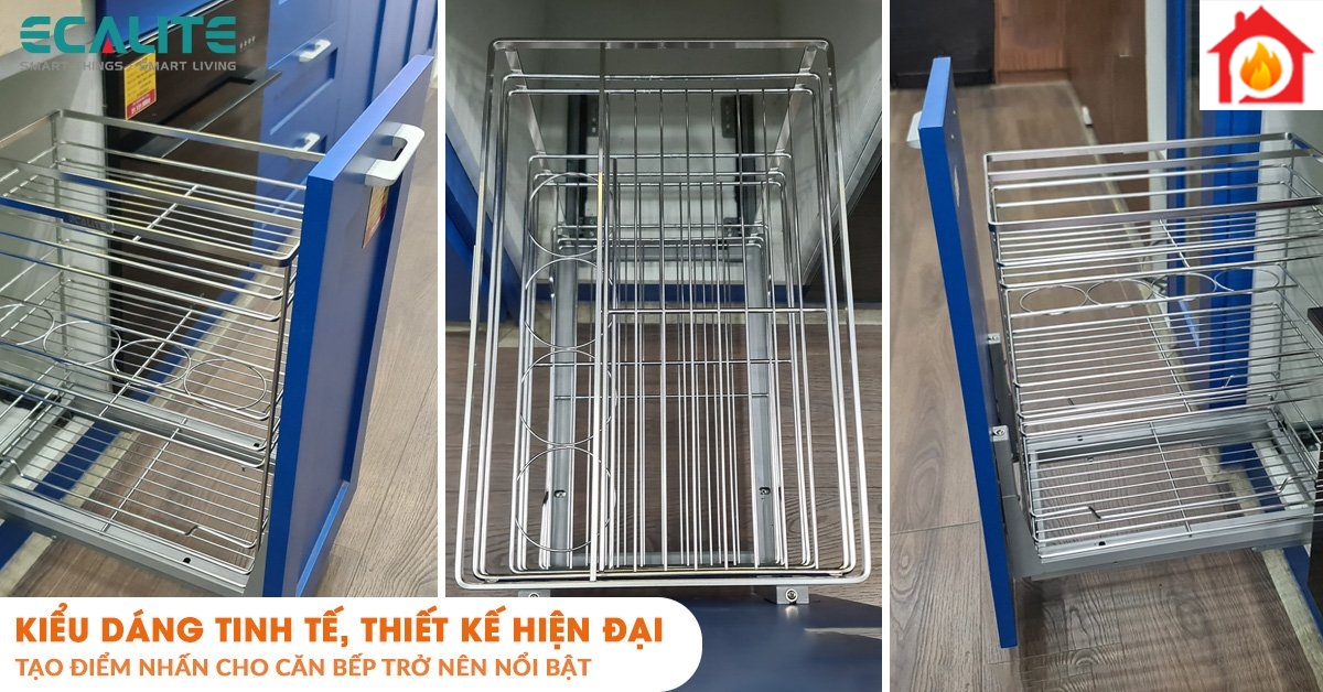 Kệ đựng gia vị Ecalite EL-NP30B thiết kế tinh tế, hiện đại