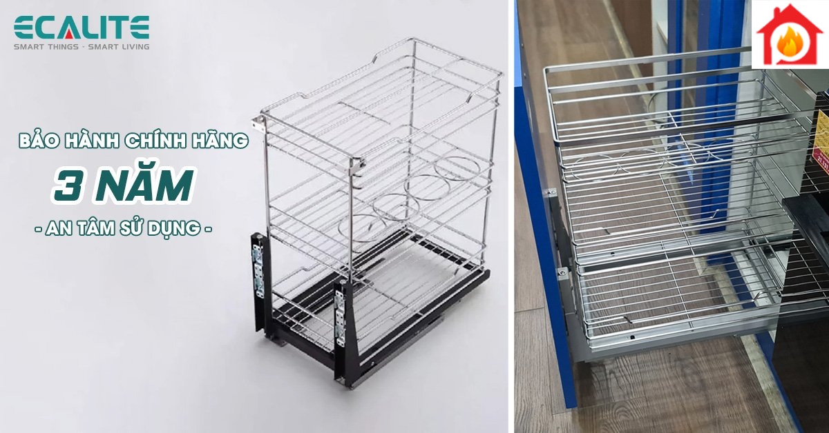 Kệ đựng gia vị Ecalite EL-NP40B bảo hành 3 năm