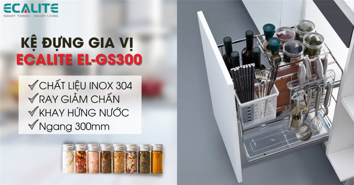 Kệ đựng gia vị Ecalite EL-GS300 Kệ đựng gia vị Ecalite EL-GS300