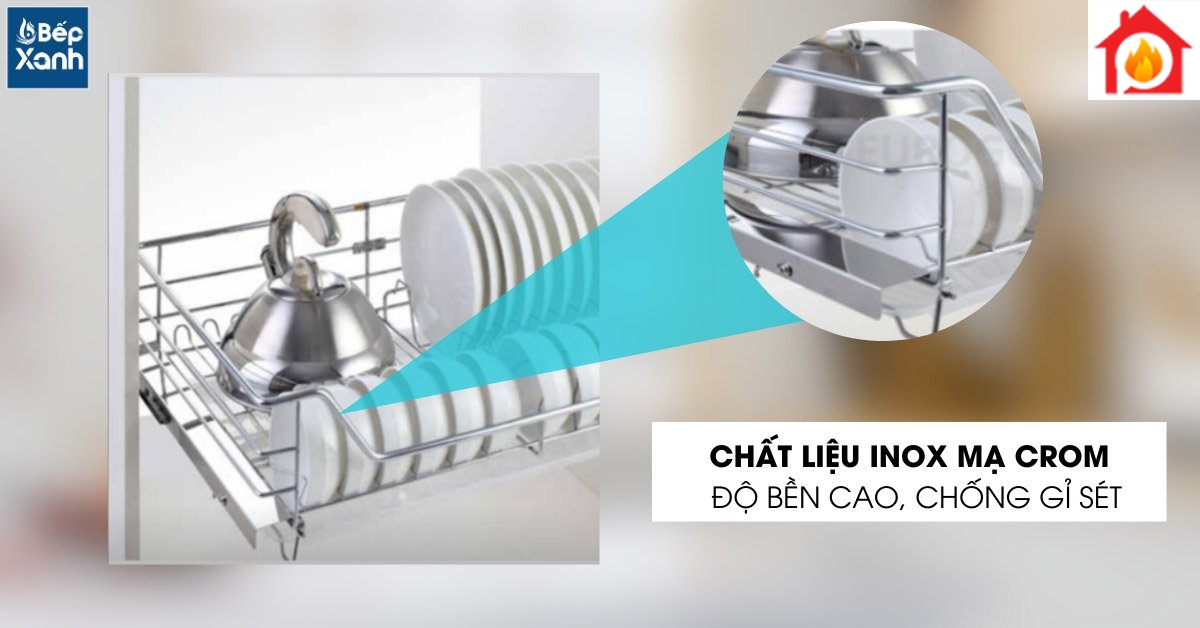 Độ bền cao với inox 201 mạ crom