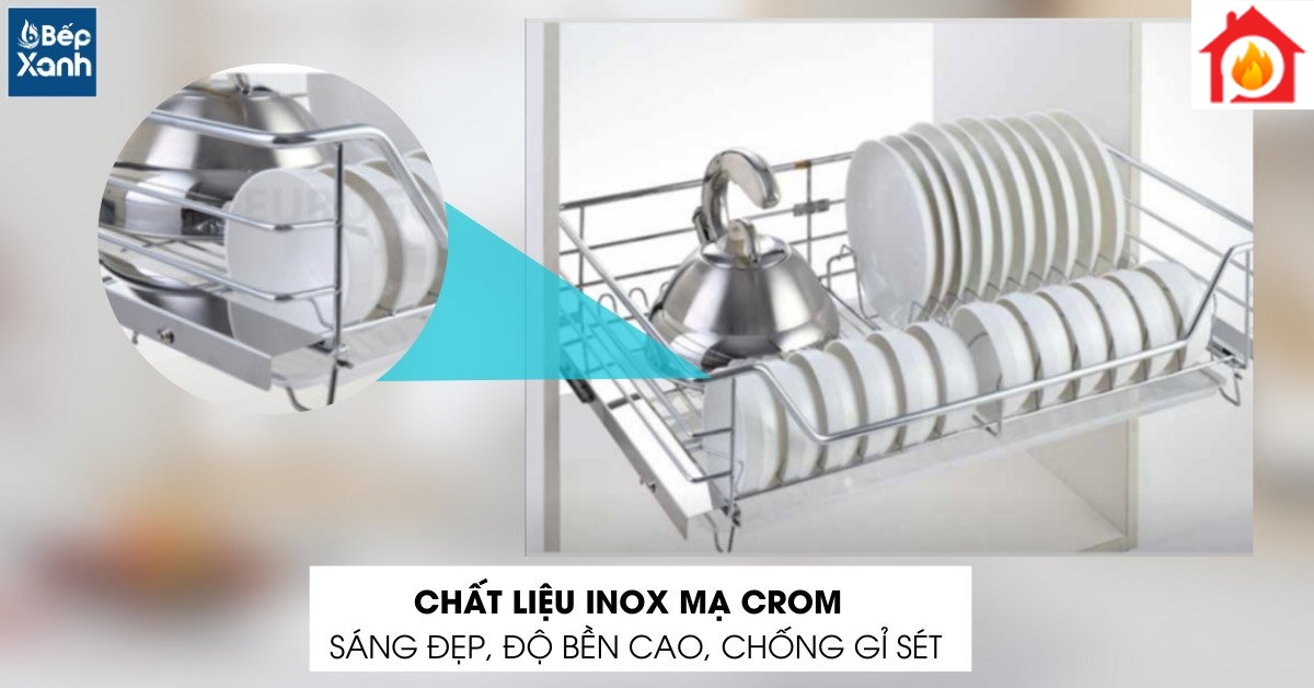 Độ bền cao với inox 201 mạ crom