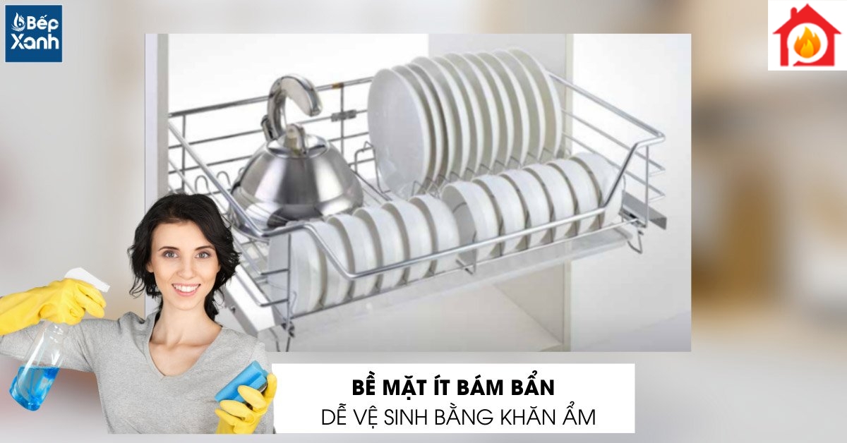 Kệ chén EG6280 inox nan tròn dễ vệ sinh