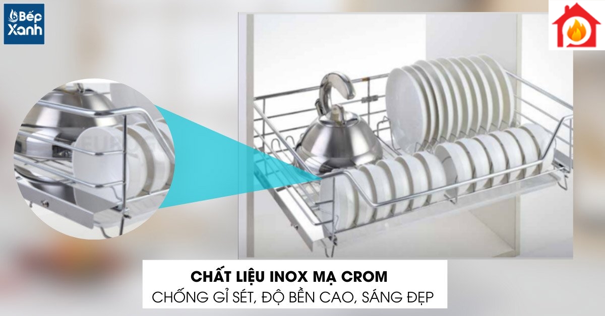 Độ bền cao với inox 201 mạ crom