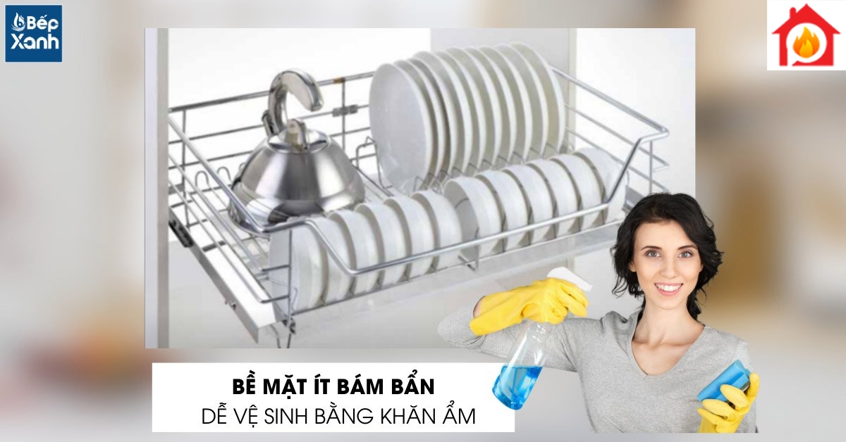 Kệ chén EG6290 inox nan tròn dễ vệ sinh