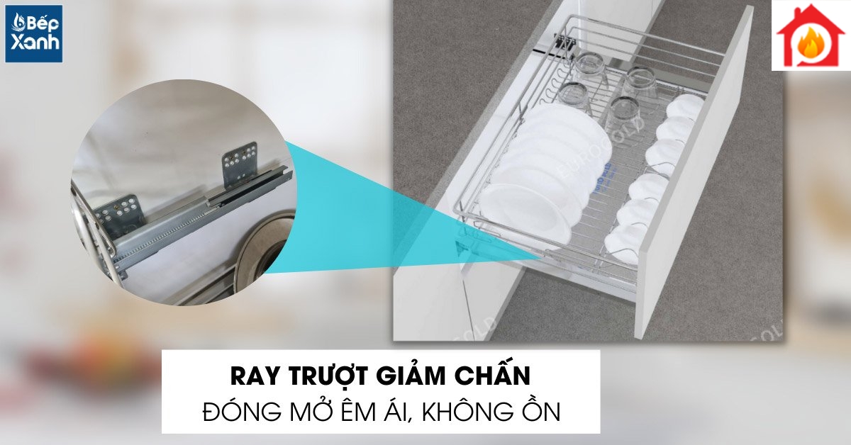 Ray giảm chấn kệ chén đĩa EG6290