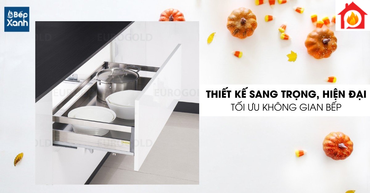 Thiết kế âm tủ nhỏ gọn tiết kiệm diện tích bếp tối đa