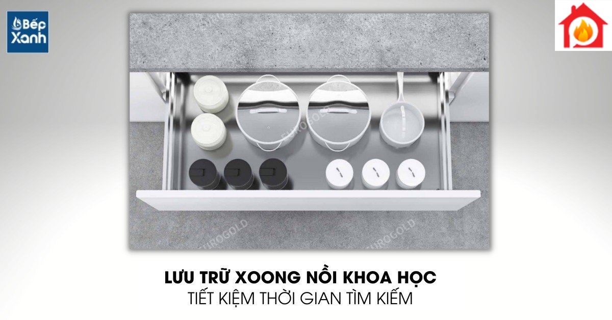 Eurogold EU130600 để được nhiều nồi chảo cùng lúc