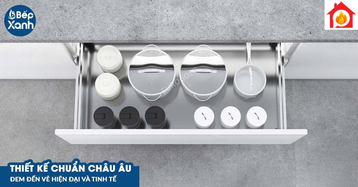 Kệ xoong nồi 2 lớp đáy Eurogold EU130700 có thiết kế chuẩn phong cách Châu Âu