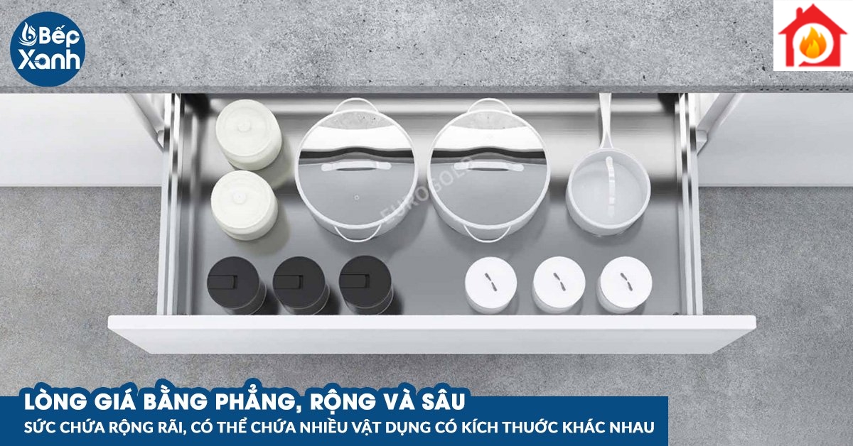 Giá úp xoong nồi EU130700 sở hữu lòng chậu rộng rãi