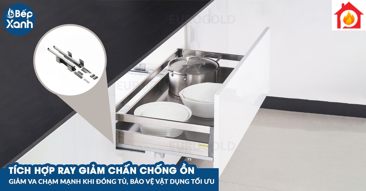 Eurogold EU130700 được trang bị thêm ray giảm chấn chống ồn tối đa