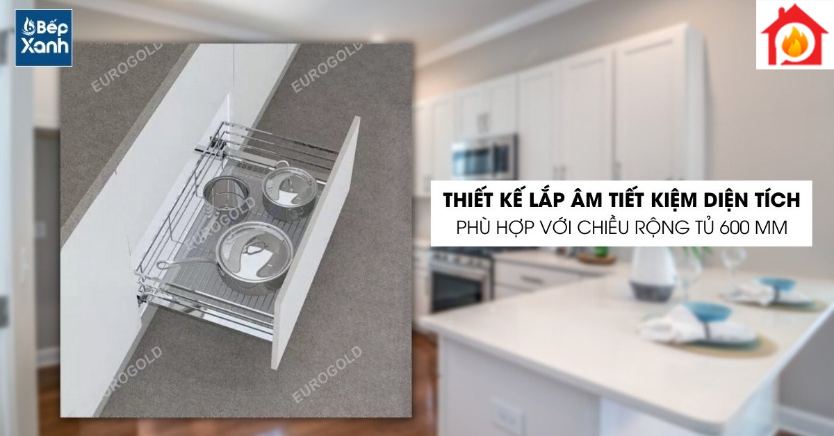 Thiết kế âm tủ nhỏ gọn tiết kiệm diện tích bếp tối đa
