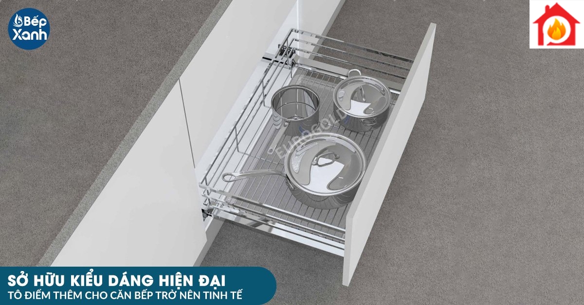 Kệ xoong nồi Eurogold EP70B sở hữu kiểu dáng theo phong cách Châu Âu