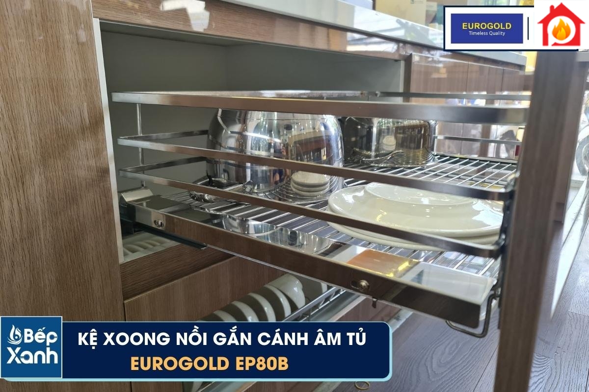 Kệ xoong nồi âm tủ EP80B chất liệu inox 304