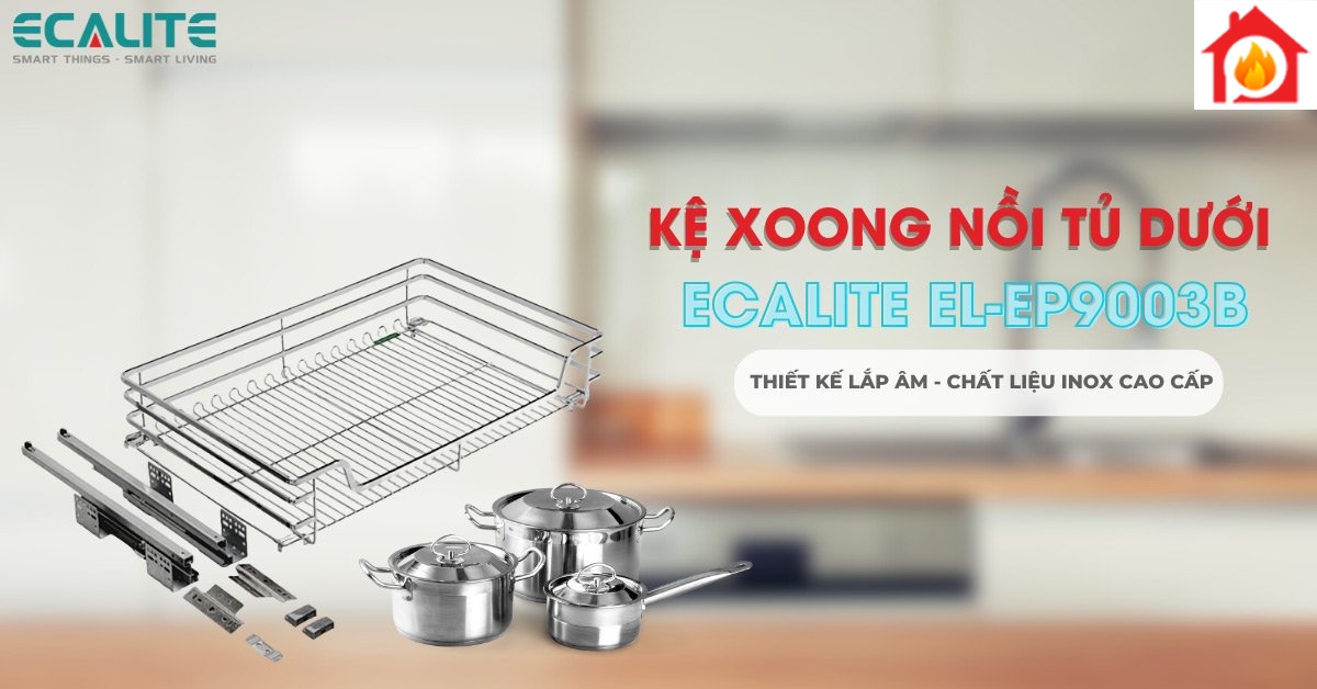 Kệ xoong nồi tủ dưới Ecalite EL-EP9003B