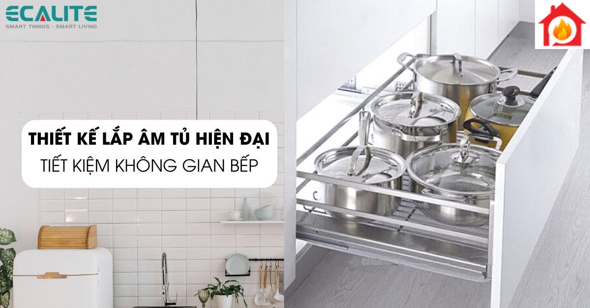 Kệ xoong nồi tủ dưới Ecalite EL-EP9003B thiết kế lắp âm hiện đại