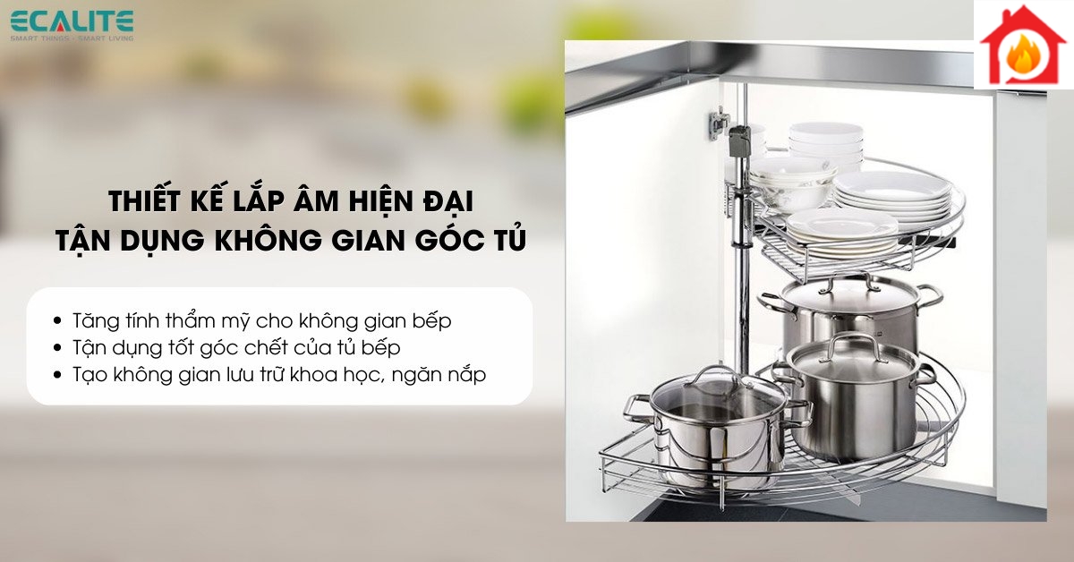 mâm xoay EL-NH180S lắp âm hiện đại