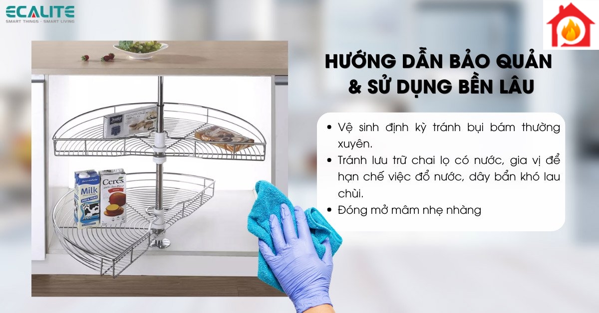 nên lau chùi mâm xoay thường xuyên