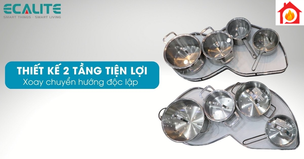 Ecalite EL-NST900R có thiết kế 2 tầng riêng biệt