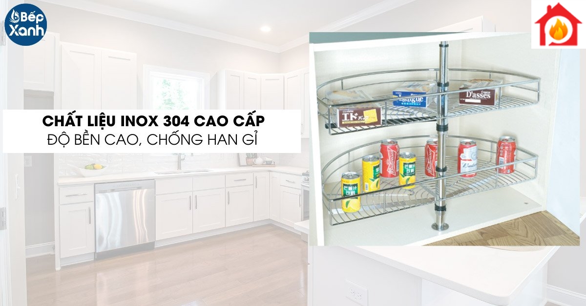 Mâm xoay nan mở 1/2 Eurogold EP180A chất liệu Inox 304 cao cấp