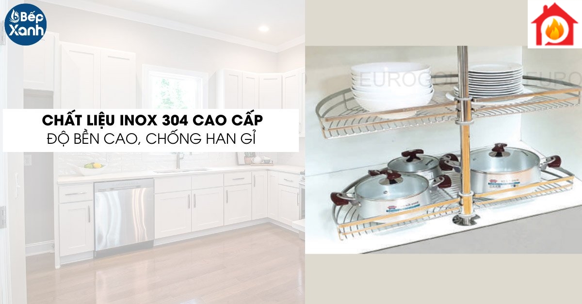 Mâm xoay nan mở 1/2 Eurogold EP10C chất liệu Inox 304 cao cấp
