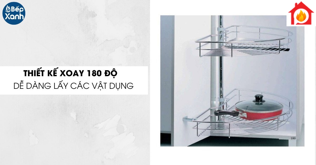 Mâm xoay nan mở 1/2 Eurogold EP10C thiết kế xoay 180 độ