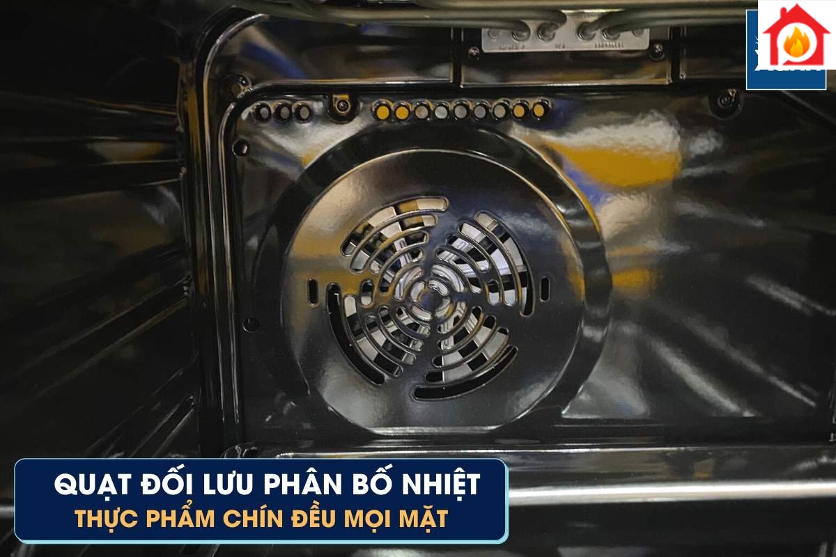 Quạt đối lưu bên trong lò âm tủ