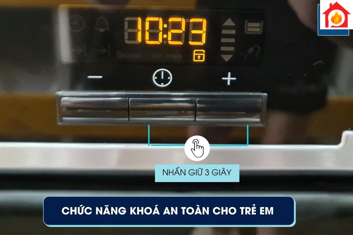 Chức năng khoá an toàn lò nướng