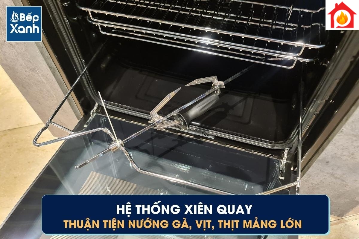 Hệ thống xiên quay bên trong lò