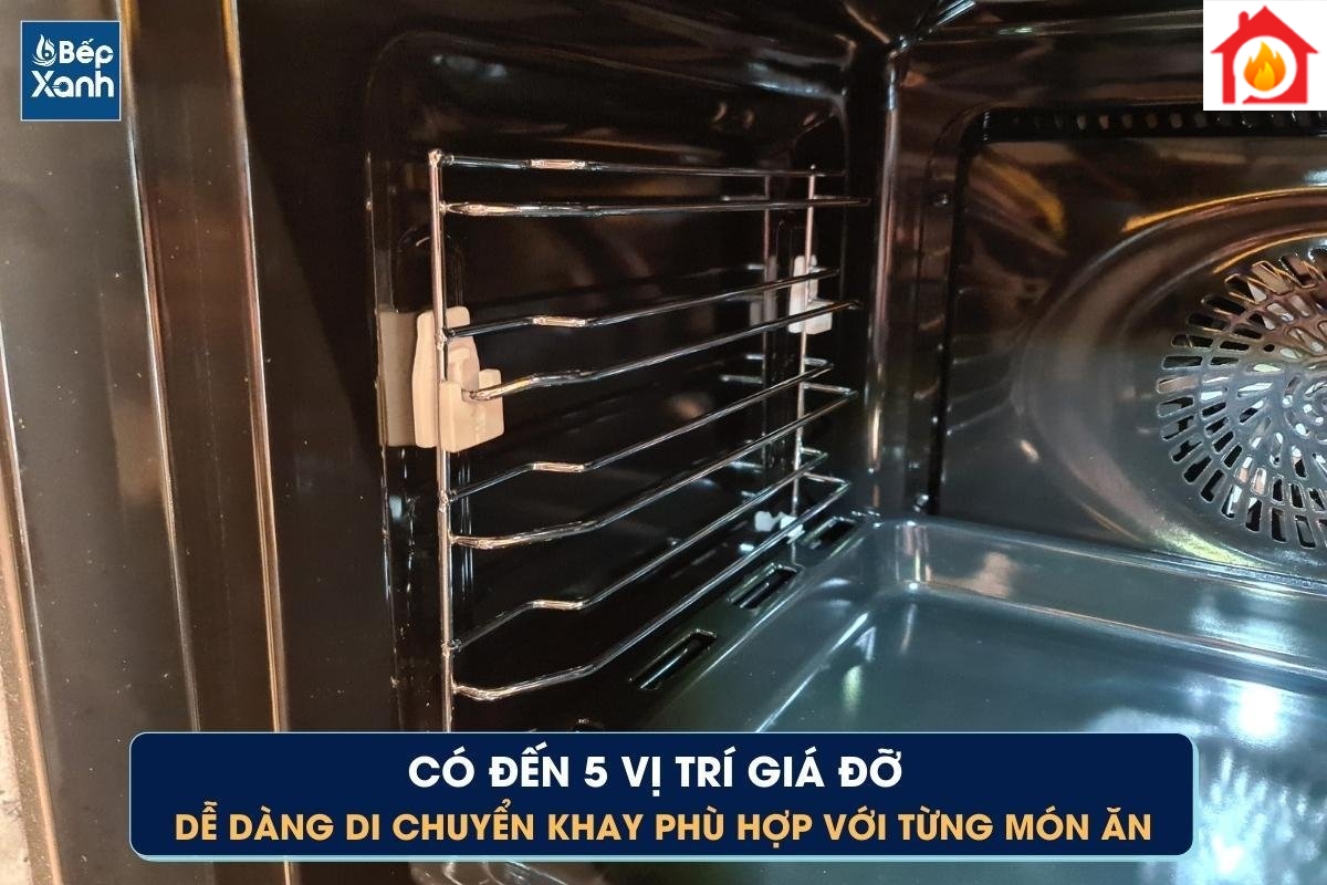 Dễ di chuyển phụ kiện nướng với 5 vị trí