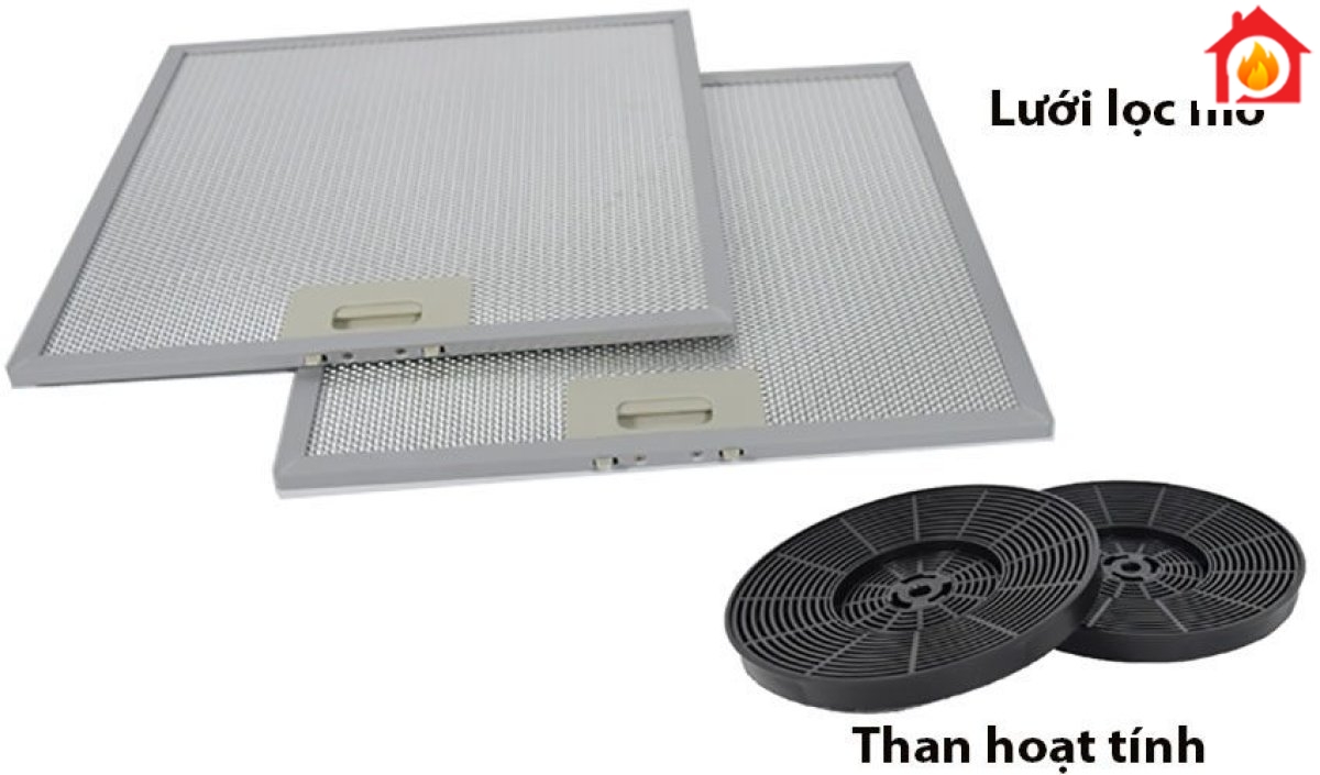 Bộ lọc mỡ và than hoạt tính của Máy hút khử mùi âm tủ Canzy CZ-600GH