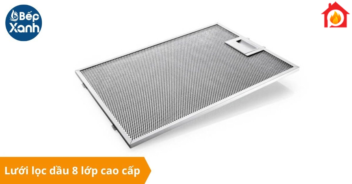 Lưới lọc dầu mỡ cao cấp 8 lớp Lưới lọc dầu mỡ cao cấp 8 lớp