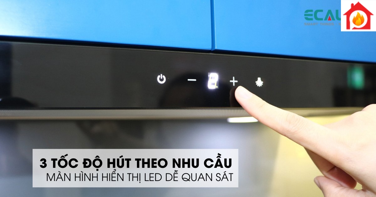 3 tốc độ hút máy hút mùi âm tủ EH-AT700T