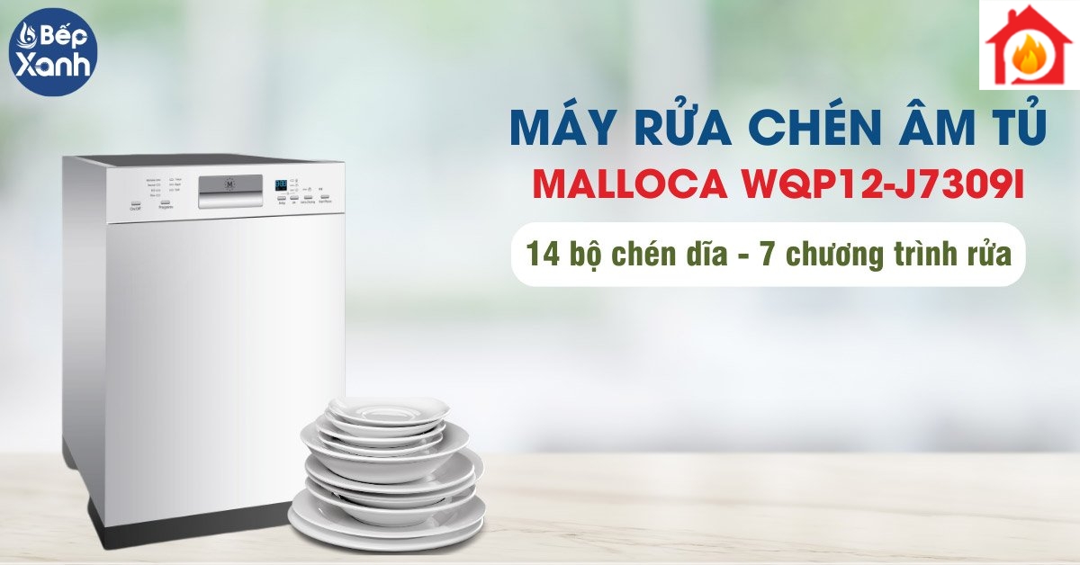Máy rửa chén Malloca WQP12-J7309I