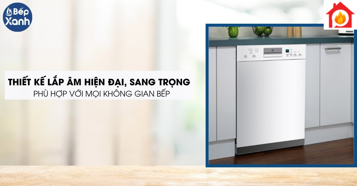 Máy rửa chén Malloca WQP12-J7309I thiết kế lắp âm