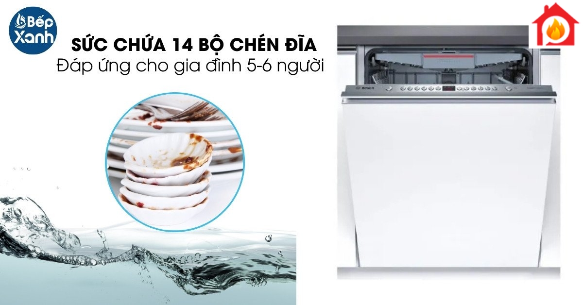 sức chứa máy rửa chén Bosch SMV46MX03E