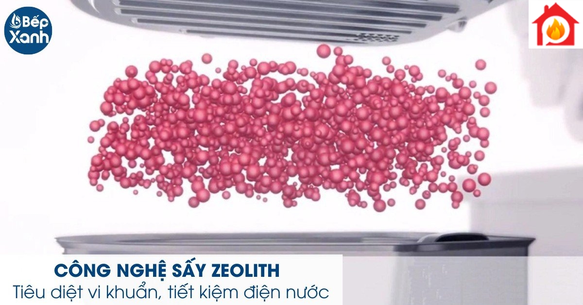 Công nghệ sấy Zeolith sấy khô chén đĩa nhanh chóng