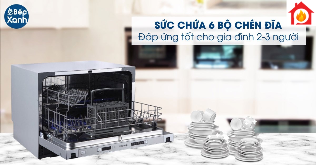 Sức chứa 6 bộ chén dĩa