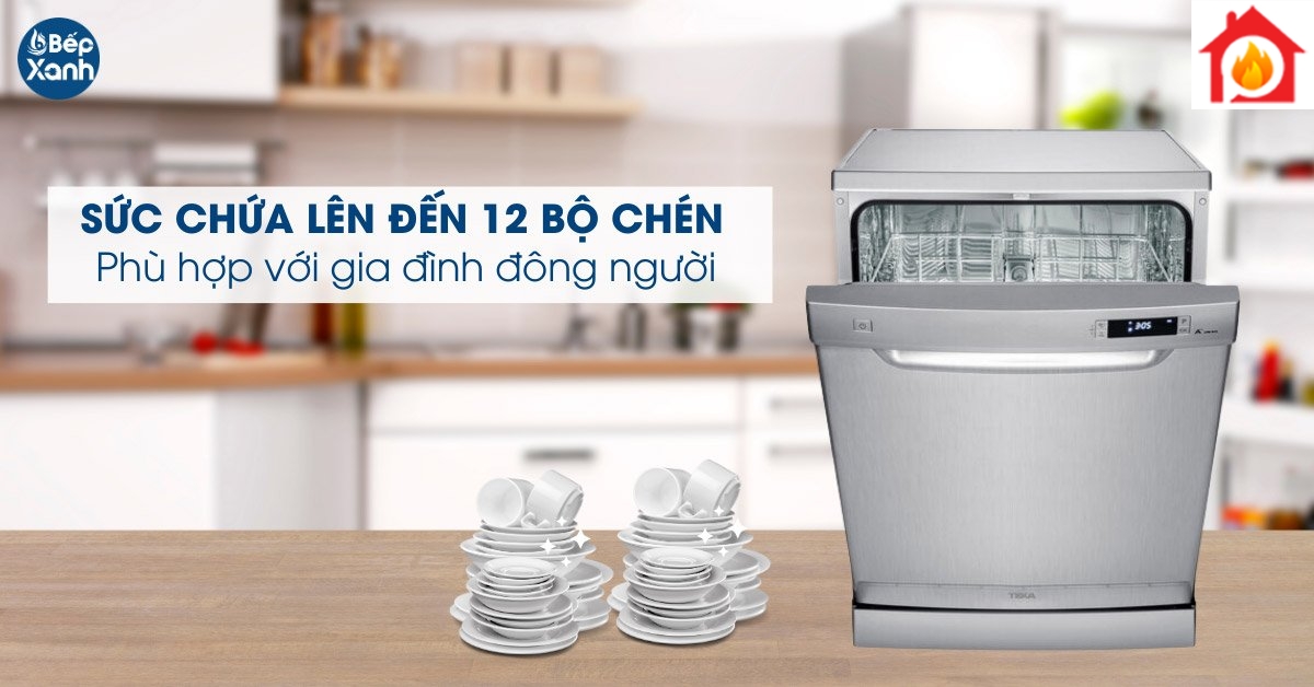 Sức chứa lên đến 12 bộ chén dĩa