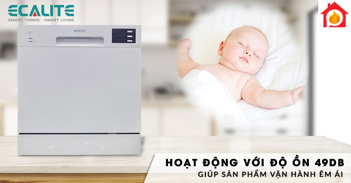 Máy hoạt động êm ái với độ ồn 49db