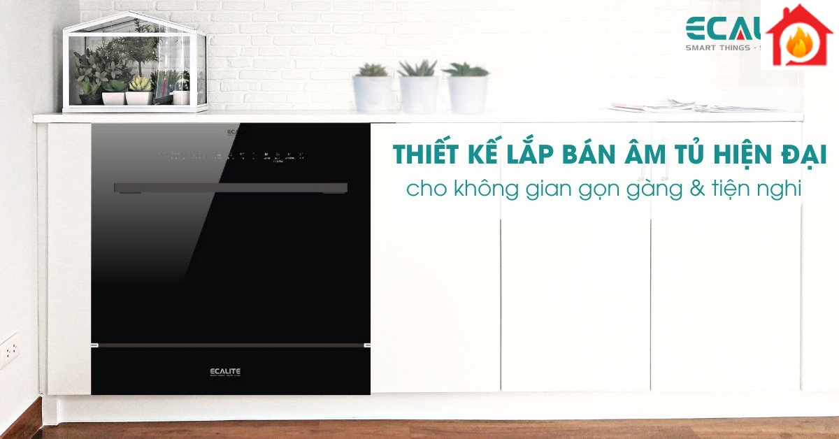 Thiết kế của máy rửa chén bán âm Ecalite EDW-UF6080BL 