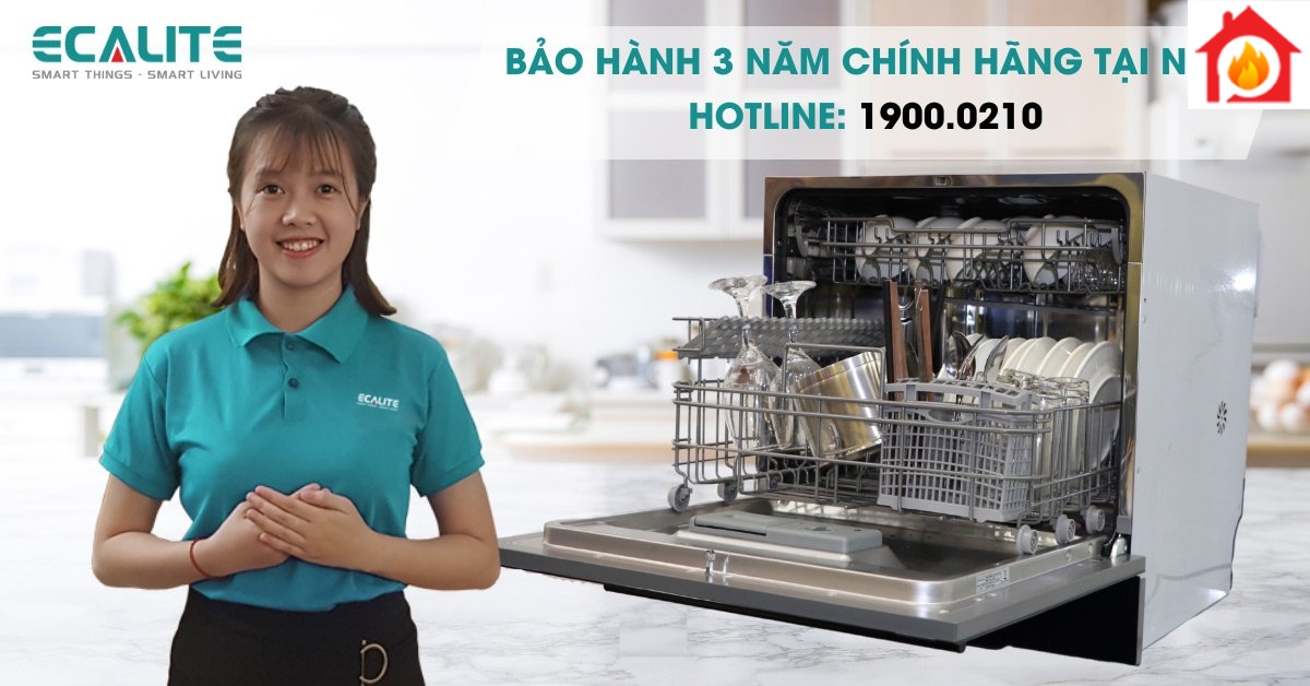 Eclaite bảo hành máy rửa chén 3 năm chính hãng