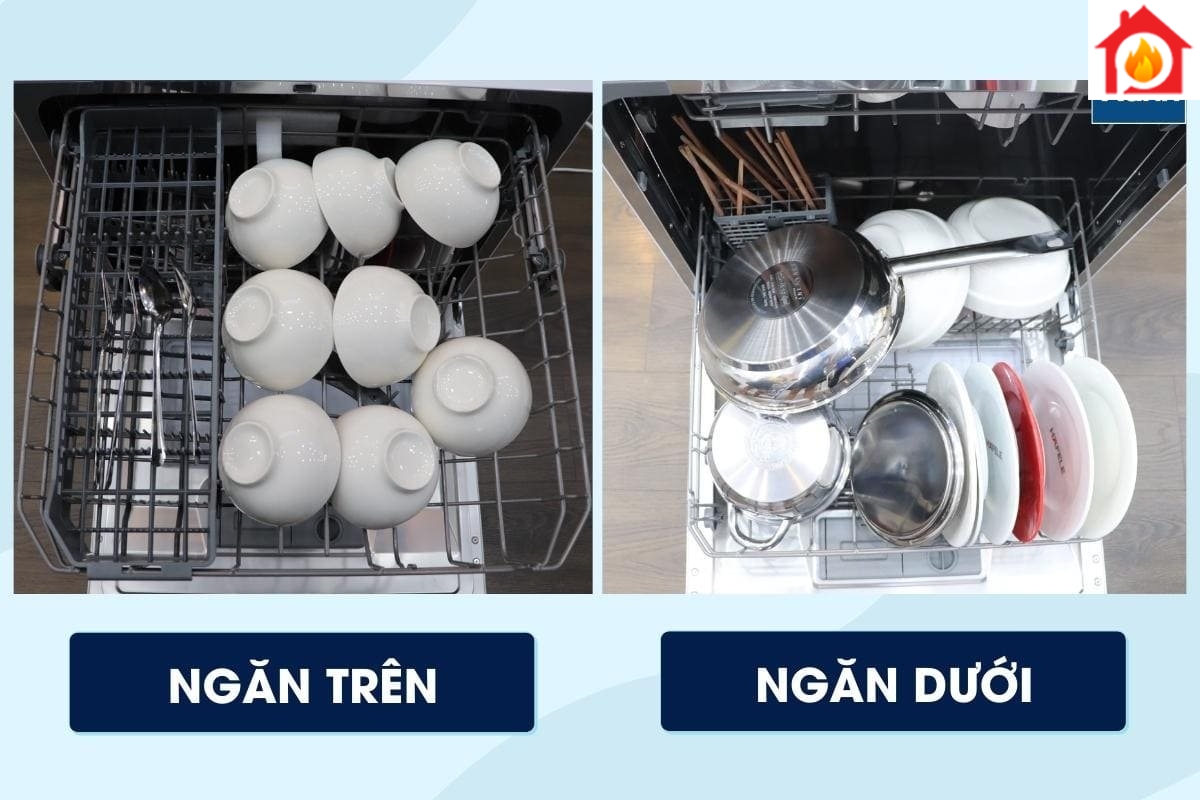 2 khay sắp chén đĩa