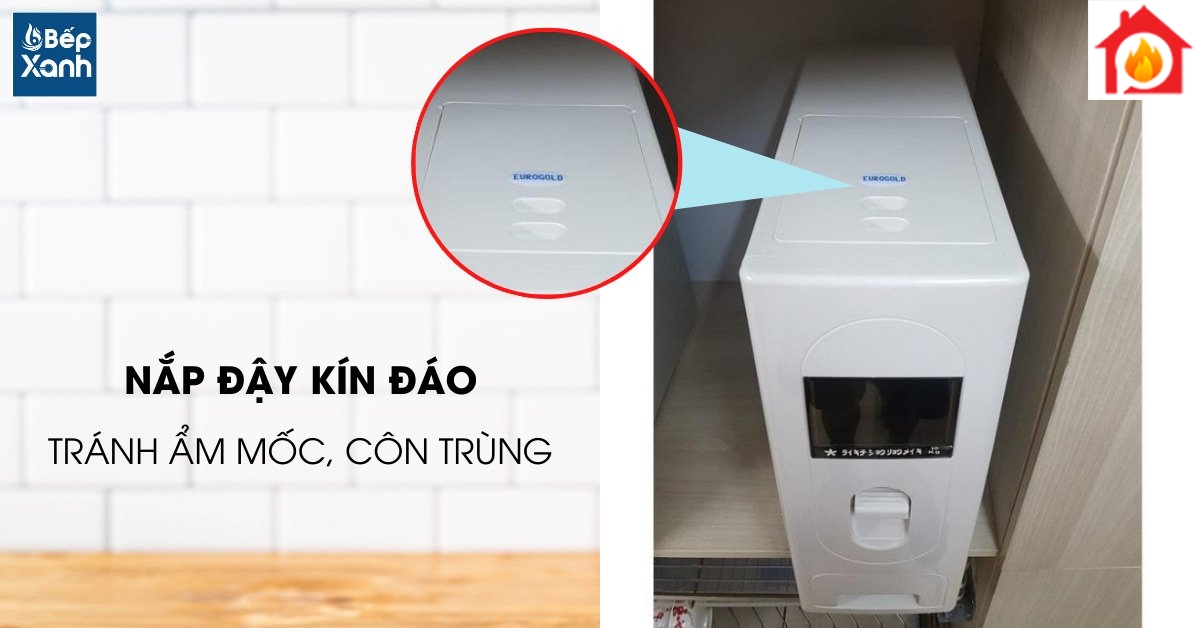 Nắp đậy kín bảo quản gạo an toàn